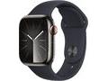 Apple Watch Series 9 GPS+Cell.41mm Edelstahl Midn.Sport S/M