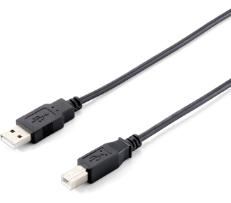 Equip USB Kabel 2.0 A-B St/St 3.0m schwarz Polybeutel - 128861