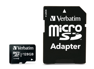 SD MicroSD Card 128GB Verbatim SDXC Premium Class10 + Adapte retail - 44085