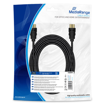 MediaRange HDMI High Speed Ethernet Anschlussk. 10Gibt/s 5m - MRCS211
