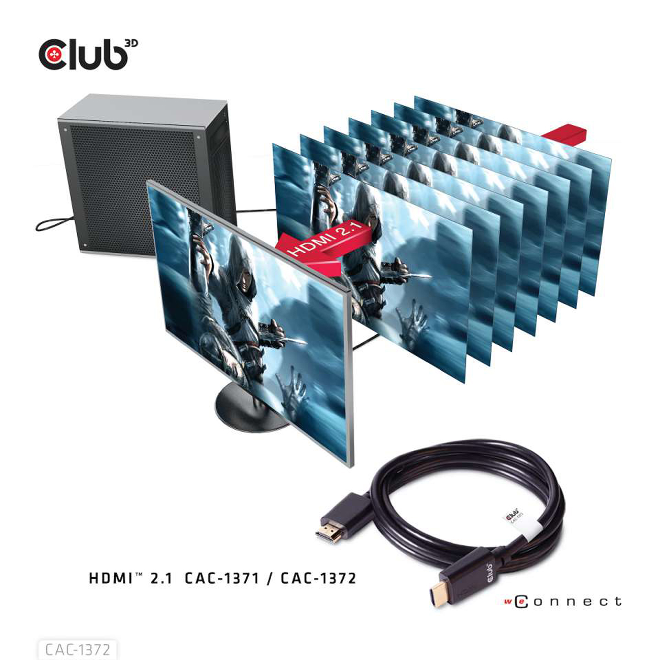 Club 3D CAC-1372, HDMI-Kabel, Club3D HDMI-Kabel A -> A CAC-1372 (BILD2)