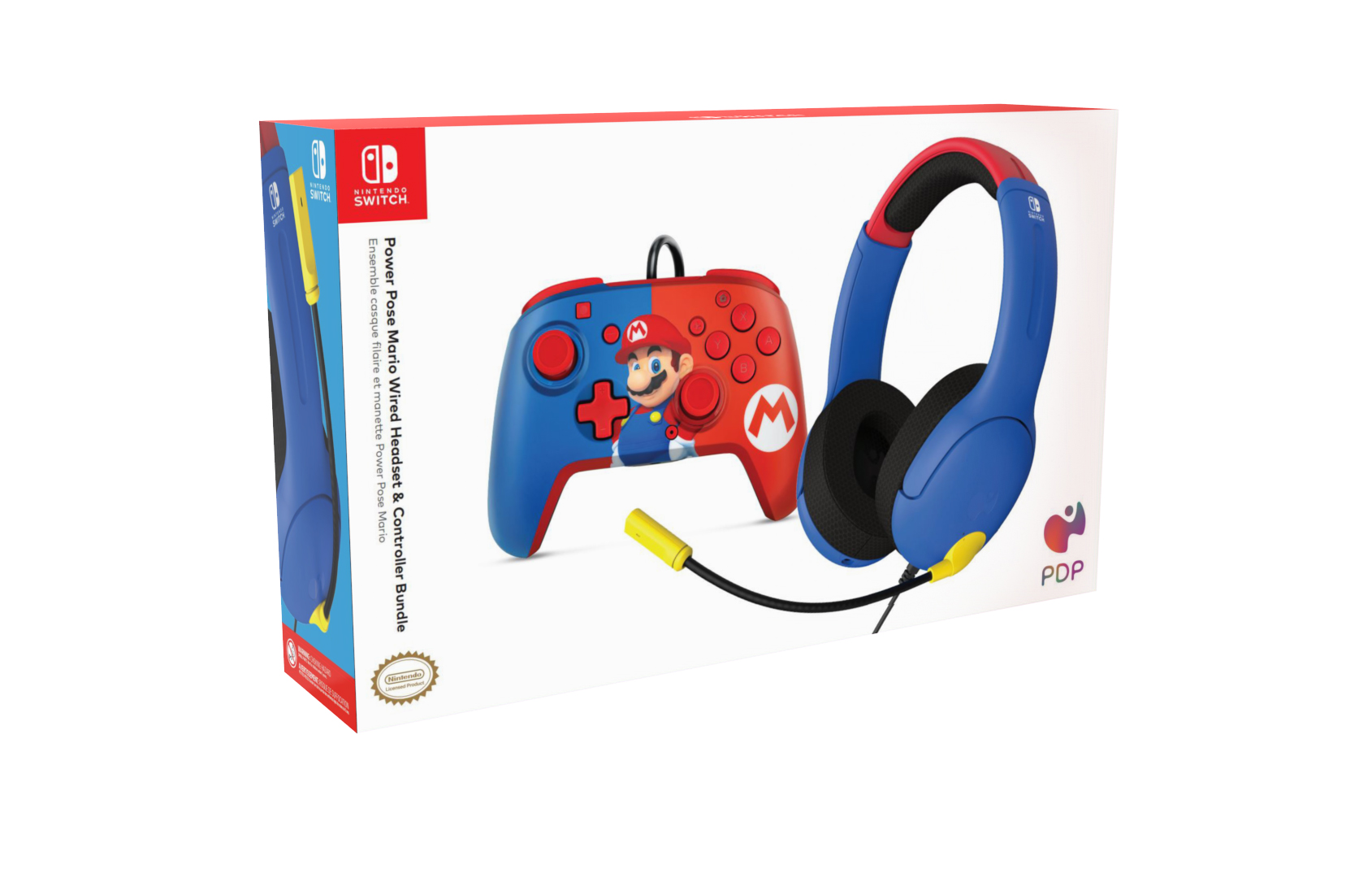 PDP | Bundle Mario (Headset + Controller) | Nintendo Switch
