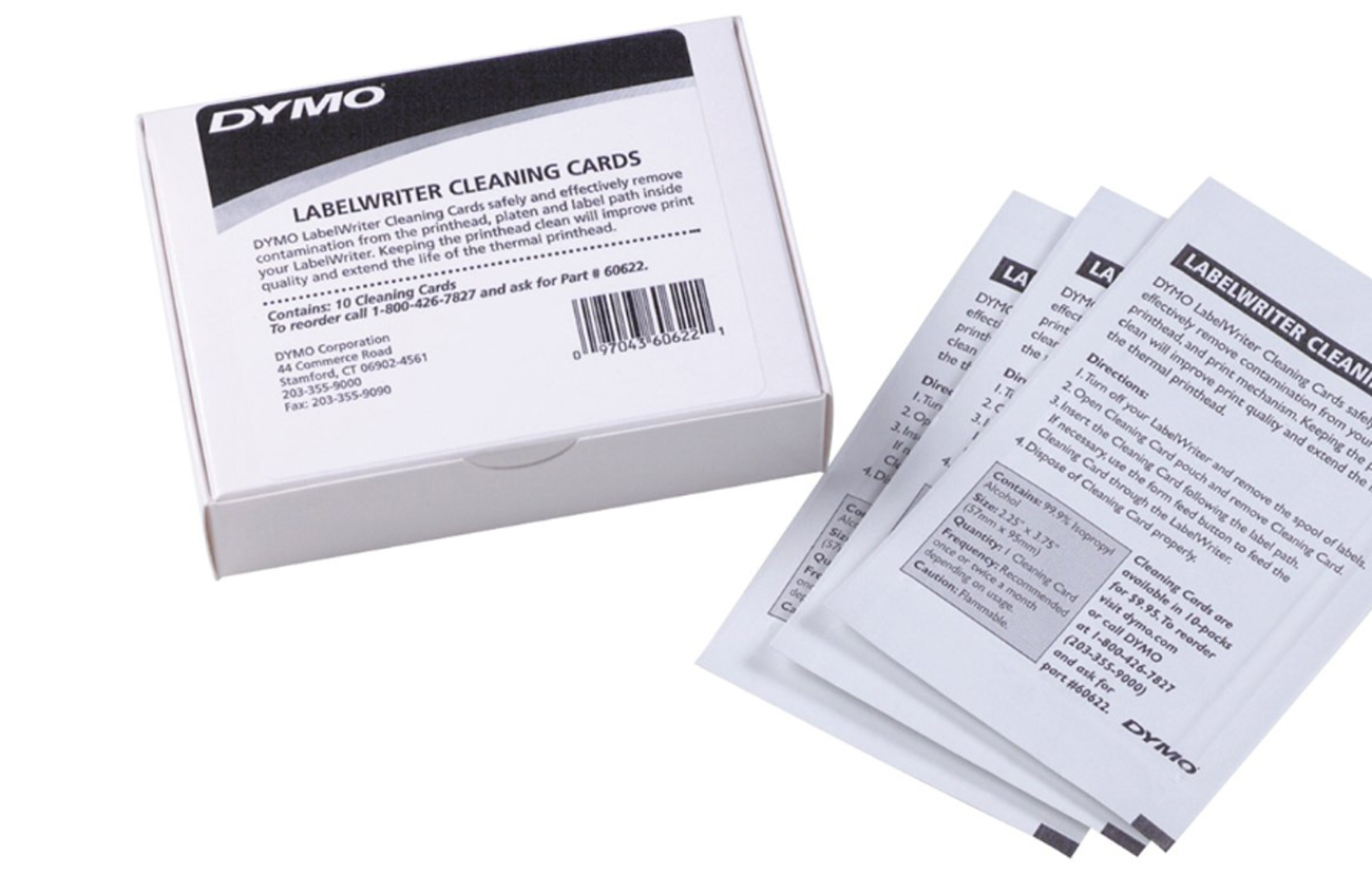 DYMO LabelWriter Cleaning Card enthält 10 Reinigungskarten