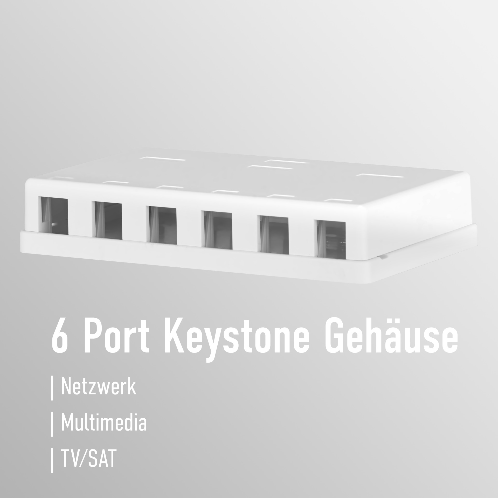 EFB Keystone Anschlussbox, 6Port, Aufputz, - EC020400006